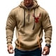 thumbnail image 1 of Sudadera con capucha para hombre, informal, con estampado, deportiva, de manga larga, blusa de poliéster, 1 of 4