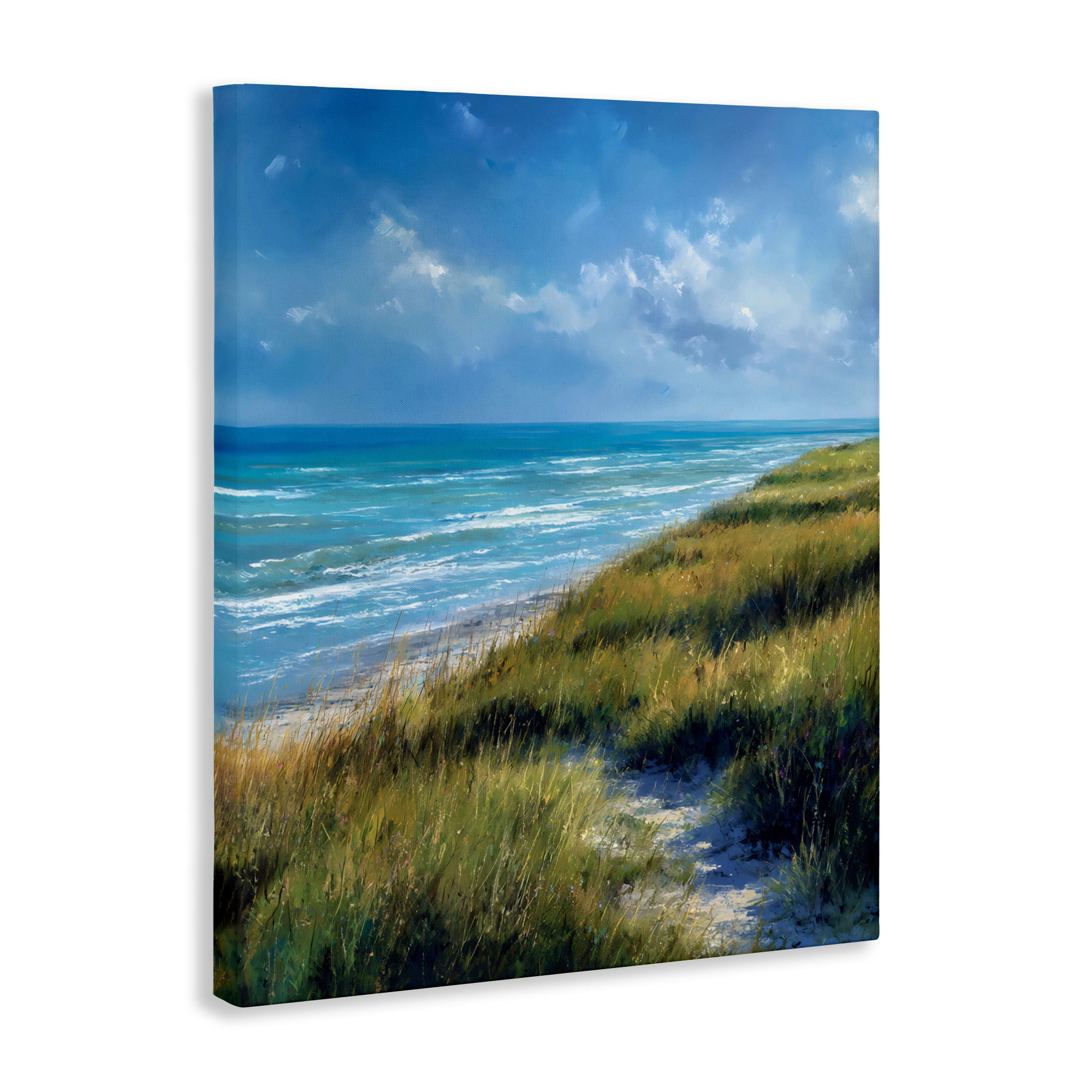 Stupell Industries Coastal Grass & Rolling Waves Canvas Wall Art, design by Franklyn Gregory