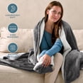 thumbnail image 4 of Bare Home Plush Sherpa Bed Blanket - Fluffy & Soft - Reversible - Lightweight - King, Gray, 4 of 10