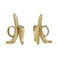 thumbnail image 6 of Decorative Banana Book Ends for Home Decor - Sculptural Book Accessories for Office Spaces, Desk Decor and Home Library - Modern Bookends for Bookshelf or Bedroom Accent - Set of 2, 9", Gold, 6 of 11