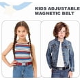 thumbnail image 5 of AWAYTR 4 Pack Kids Elastic Stretch Belts, Adjustable Magnetic Buckle Waist Belts for Boys Girls Uniform Jeans Easy Use, 5 of 11