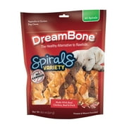 DreamBone Spirals Variety Pack Rawhide-Free Dog Chews, 18.2 Oz. (45 Count)