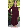 thumbnail image 3 of Women's Textured Velvet Midi Length Swing Dress, 3 of 4