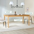 thumbnail image 4 of Walker Edison Modern Solid Oak Scalloped Dining Table for 6, White Oak, 4 of 13