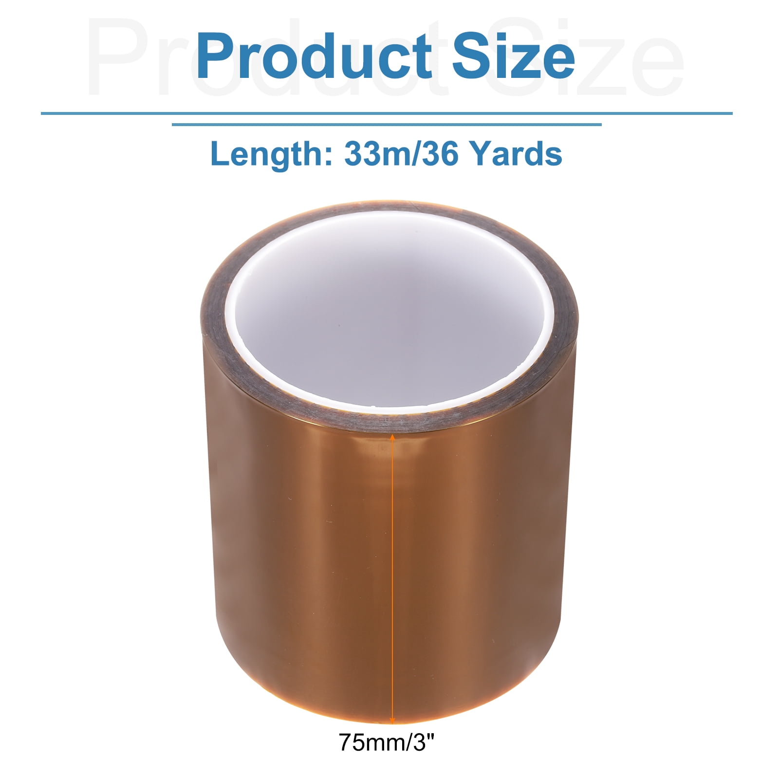 1 Rolls Brown 4 Inch x 36 Yards PET Film Electrical Tape 100mm x 33m