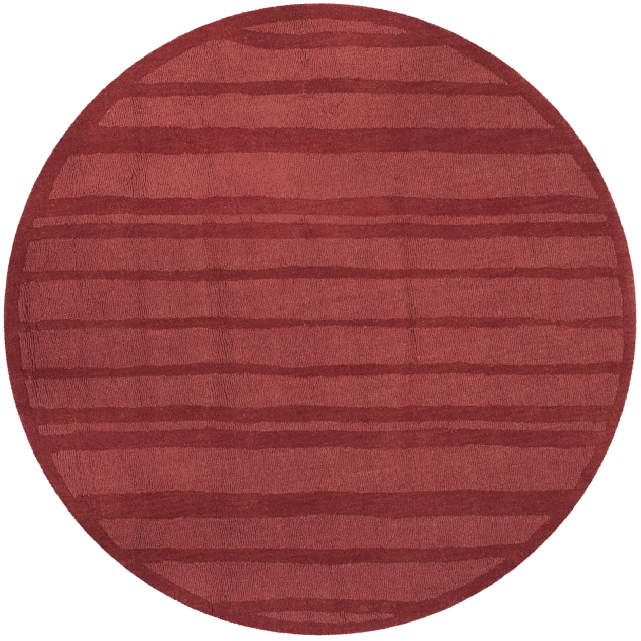 SAFAVIEH Martha Stewart Freehand Stripe Wool Area Rug, Vermillion, 8' x 10'