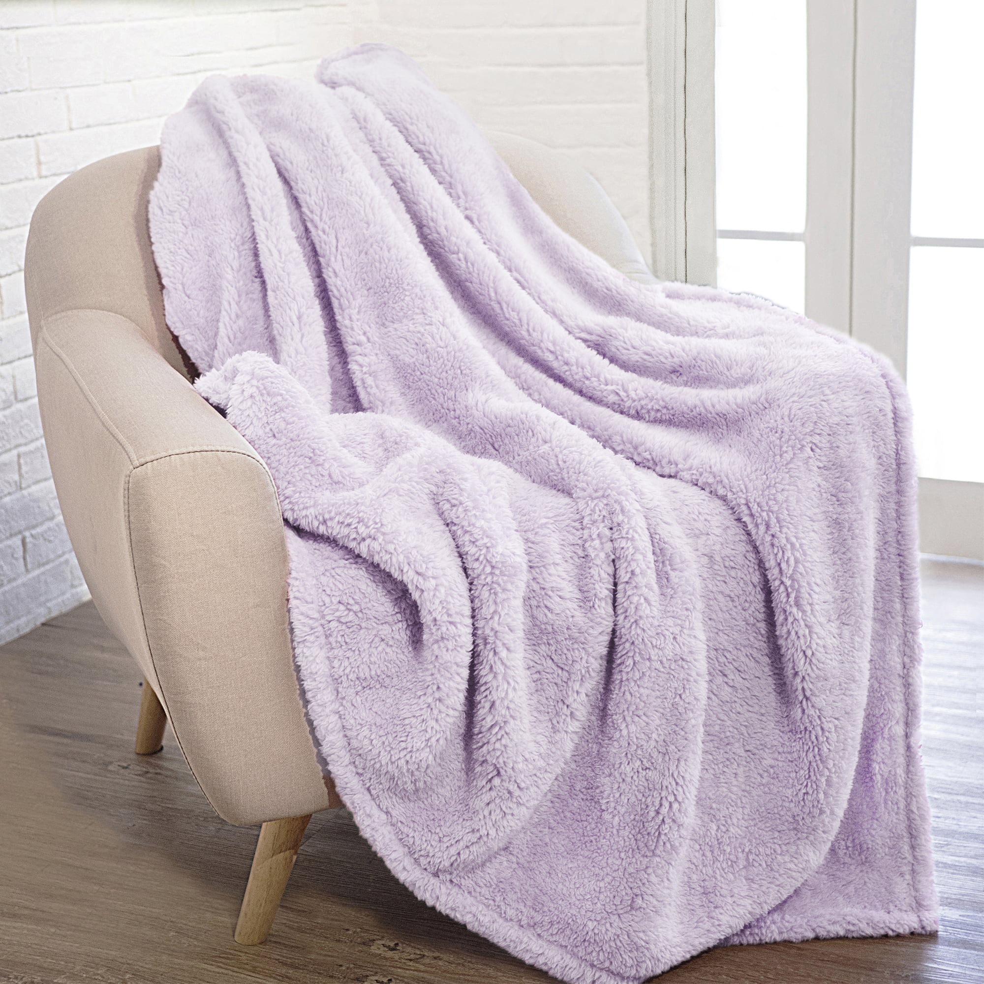 African American Sherpa Fleece Blanket Featuring Syreniti Purple and Red