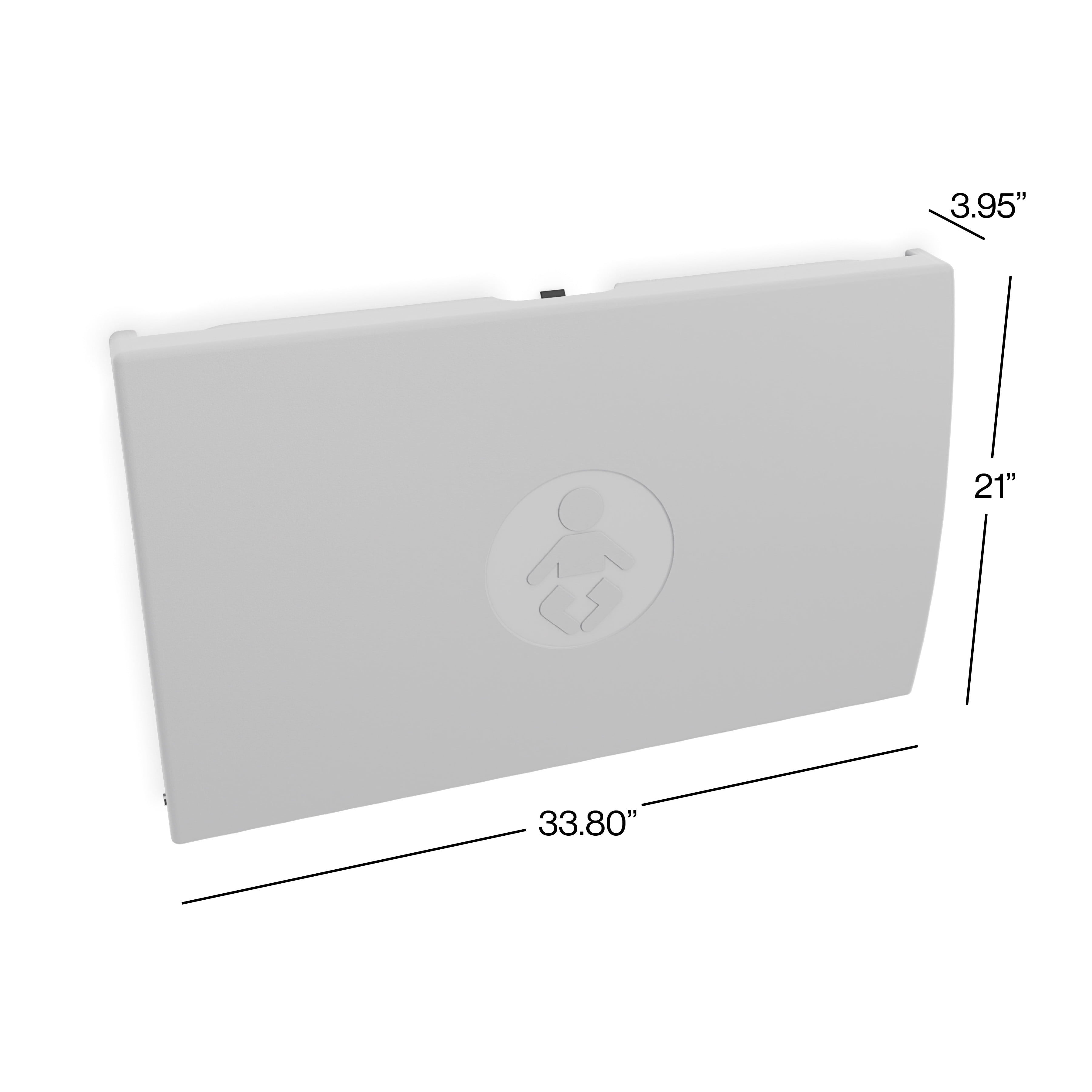 Foundations Elements Wall-Mounted Baby Changing Station with Liner Dispenser, Gray (300-EHLD-01)