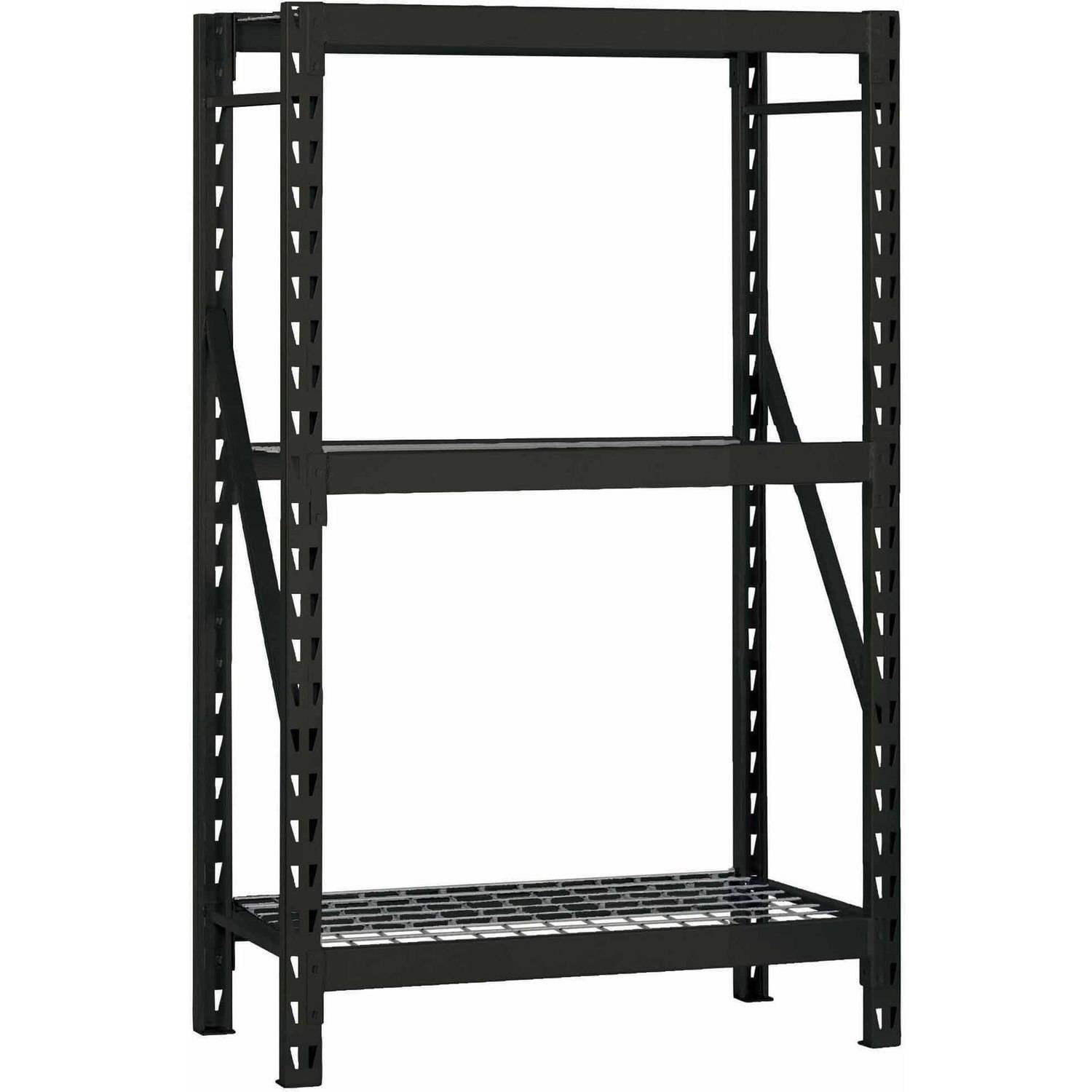 Muscle Rack 60"W x 18"D x 72"H 3Shelf Welded Rack, Black