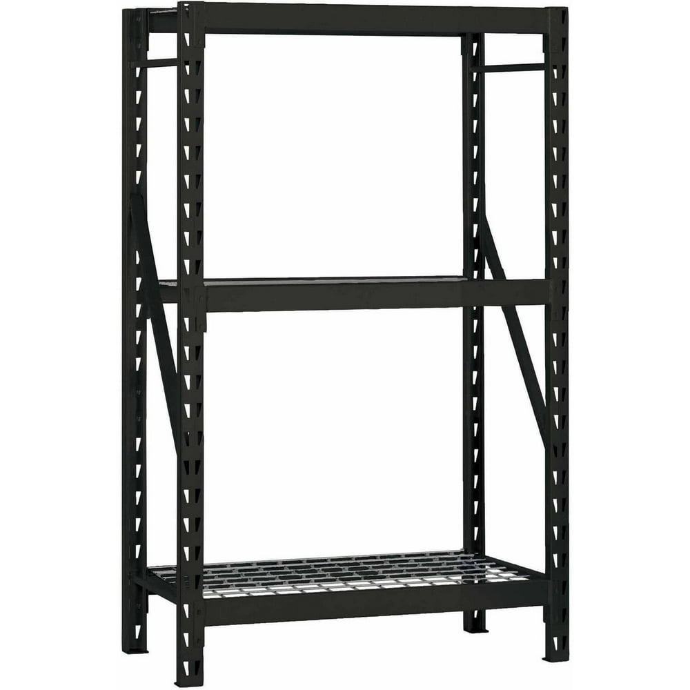 Muscle Rack 60"W x 18"D x 72"H 3Shelf Welded Rack, Black