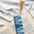 thumbnail image 6 of Kdxio Mountain Cottage In Snow Print Metal Tassel Bookmarks,Perfect Gift for Art Lovers and Bookworms Metal Bookmarks for Women, 6 of 8