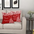 thumbnail image 3 of Christmas Throw Pillow Covers 18x18 Inch Set of 2 Red Winter Snowflakes Pillow Covers Merry Christmas Farmhouse Pillowscase Polyester Linen Square Cushion Covers for Sofa Couch Bedroom Home Decoration, 3 of 6