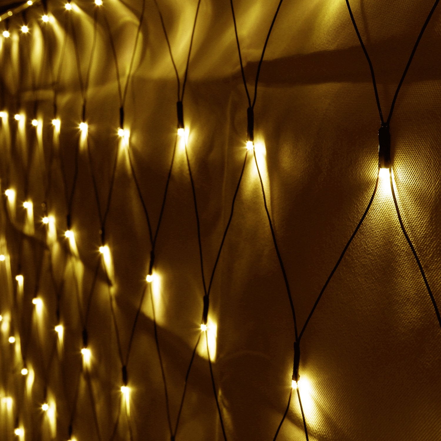 TORCHSTAR Extendable 9.84ft x 6.56ft LED Christmas Net Lights for Living Room, Blackish Green