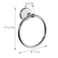 thumbnail image 2 of Design House Savannah Bathroom Towel Ring, Polished Chrome/White, 2 of 13