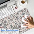thumbnail image 4 of Long Mouse Pads for Desk,White Pioneer Flower and Paisley Pattern Desk Mats on Top Of Desks, Desk Mouse Pad Extra Large with 3mm Non-Slip Base and Stitched Edge for Gaming,Office,Work,Home 35.4"x15.7", 4 of 6
