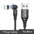 thumbnail image 1 of Cable magnético USLION 540 Rotate 5A, Cable Micro USB tipo C de carga rápida para iPhone Xiaomi, Cable cargador magnético, Cable USB Dengxun unisex, 1 of 2
