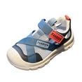 thumbnail image 2 of Kureaily Girls Sandals For Everyday Casual And Outdoor Beach Activities Durable Closed Toe Design For Ages 3 13 Comfortable Summer Footwear For Little Girls/ Size 1.5,9.5-10 Years(Blue), 2 of 4