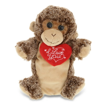 UPC: 0769498048108 | Dollibu I Love You Shirt Monkey Plush Hand Puppet 10 inches