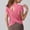 Hot Pink, variant on Womens Open Back Workout Top Wrap Cross Back Athletic T Shirts Oversized Short Sleeve Backless Yoga Tee Shirt