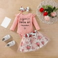 thumbnail image 2 of Zshosam Girl Outfit Sets Infant Newborn Baby Girl Outfit Long Sleeve Romper Tutu Skirt Clothes Set Size 6 12 Months,(Pink 6-12 Months), 2 of 6