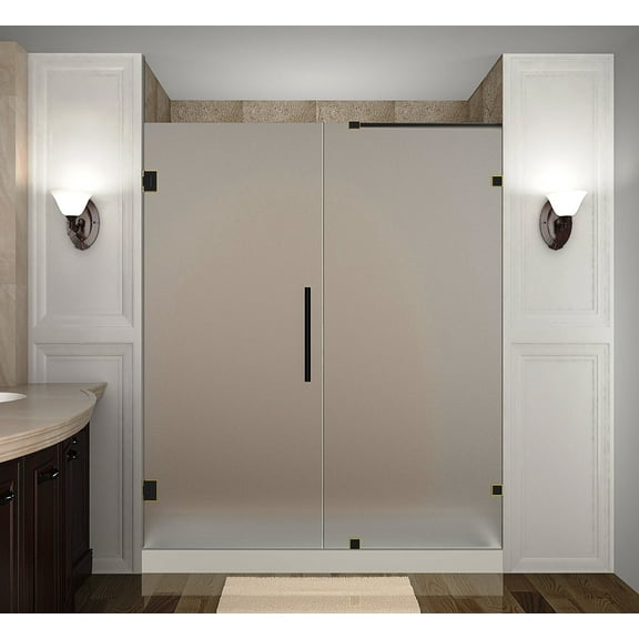 Aston Sdr985f-70-10 Nautis 70" Wide X 72" High Frameless Hinged Shower Door - Bronze