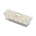 thumbnail image 2 of Bandeja de servicio dividida con tapa y manija de contenedor de almacenamiento de frutas transparentes 5 compartimentos de bocadillos para vegetales Solo caja, 2 of 9