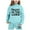 Light Blue, variant on Wangmeiwg Children's Long Sleeved Hooded Hoodie Set Girl Outfits Size 6x