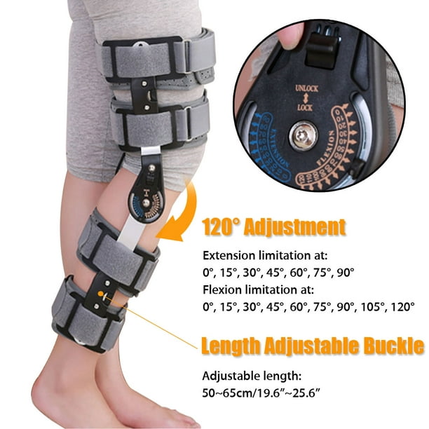 Inspired Breg Telescopic Post Op ROM Leg Hinged Knee Brace Adjustable  Universal 