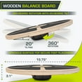 thumbnail image 2 of ProsourceFit Wooden Balance Board Core Non-Slip Wobble Trainer, 2 of 7