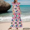thumbnail image 3 of WILLBEST Vestido De Verano Vestido Casual De Mujer Para Uso Diario Vacaciones Y Ocio Diseño Fluido Con Patrón Estampado Ideal Para Primavera Verano Y Otoño, 3 of 3