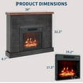 thumbnail image 2 of Lumiparty 38" Freestanding Electric Fireplace with Mantel, TV Stand Includes 18" Electric Fireplace Insert with Adjustable Flame Temperature and Remote Control, Black, 2 of 8