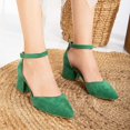 thumbnail image 4 of Marcelle - Zapatos de novia de ante verde verde 23 CM, 4 of 4