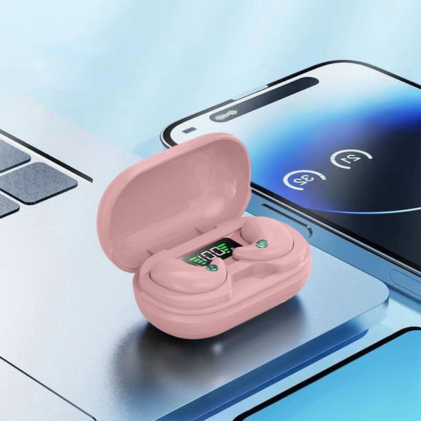 Auriculares Bluetooth, auriculares inalámbricos, auriculares Bluetooth inalámbricos que no se colocan en el oído, y mini auriculares invisibles para dormir que reducen el ruido y se pueden usar durant