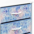thumbnail image 7 of Sorbus Nightstand Storage Organizer with 3 Drawers - Kids Girls, Boys Bedroom Furniture Storage Chest for Clothes, Closet Organization - Steel Frame, Wood Top, Fabric Bin (Pastel Tie-dye Blue/Pink), 7 of 7