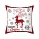 thumbnail image 5 of Juego de 4 fundas de almohada decorativas cuadradas de 18 x 18 pulgadas con diseño de copos de nieve y árbol de Navidad, 5 of 5
