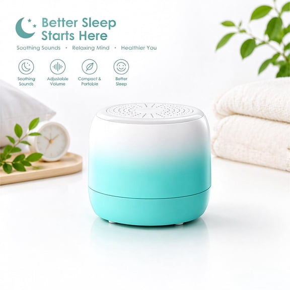Softnook White Noise Machine, Portable with 22 Soothing Sound Modes & Warm Night Light, Sleep Aid for Adults, Kids and Babies
