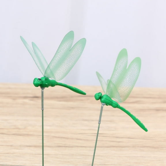 TAILTOSS 4Pcs Swaying in Breeze Dragonfly Pendant for Party Decoration 5.5x8.5cm In Green