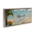 thumbnail image 3 of Stupell Industries Summer Beach View Deck Landscape & Nature Painting Brown Floater Framed Canvas Art Print Wall Art, 31 x 14, 3 of 9