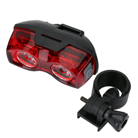 Ashata 2Pcs LED  Outdoor Bike Rear Saddle Lamp Tail Safety Warning Red Light NIght Riding Accessory, Bike Tail