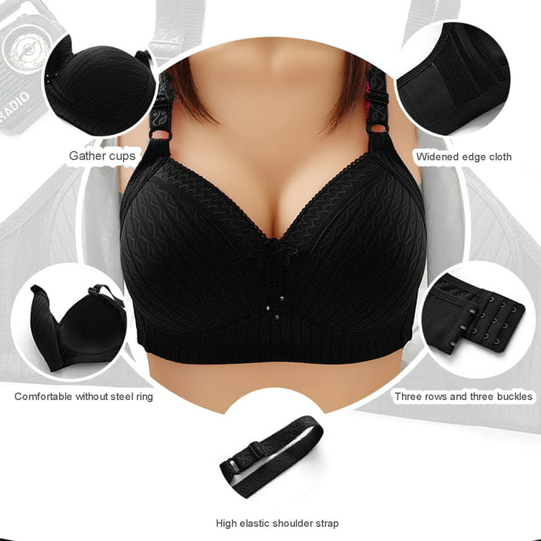 Viadha Underoutfit Bras for Women Solid Color Fashion Bowknot Comfortable  Hollow Out Bra Underwear No Rims