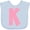 AE-Light Blue, variant on Inktastic Pink and White Polka Dots Letter K Boys or Girls Baby Bib