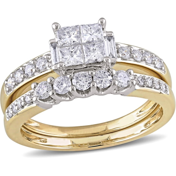 Everly Women's Diamond 14k Yellow Gold Bridal Set