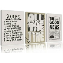 Hieng Scripture Motivational Wall Art 3 Pcs Bible Verse Christian Poster Fruit Of The Spirit Canvas Prints Neutral Religious Quote Picture Painting Living Room Dorm Bedroom Decor Unframed