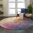 thumbnail image 4 of 8â€™ Round Abstract Brights Sunburst Area Rug, 4 of 6