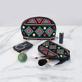 thumbnail image 5 of YFYANG 2 Piece Women's Portable Makeup Bags, Vintage Bohemian Stripes Clutch Travel Toilet Bags Cosmetic Organizer, 5 of 7