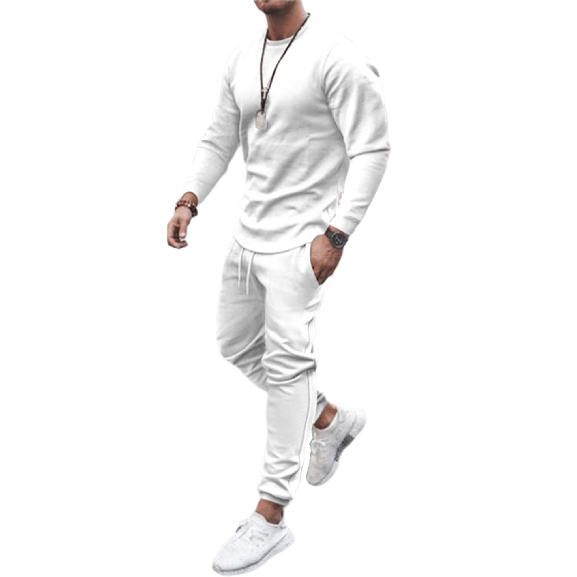 Mawclos Men s Two Pieces Loungewear Long Sleeve Tracksuit Set