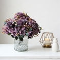 thumbnail image 2 of Artificial Silk Flower Bouquet with Peonies, Roses, and Hydrangeas for Wedding Centerpieces and Home Table Decor, 2 of 5