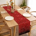 thumbnail image 3 of Ombre Red Geometric Table Runner - 70 Inch Long, Kitchen Dining Table Runner Dresser Scarves, Modern Abstract Art Farmhouse Decor for Coffee Tables Wedding Party Banquet, 3 of 8