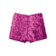 thumbnail image 2 of Aislor Girls Kids Sequin Jazz Hip Hop Dance Shorts Active Sport Activewear Dance Stage Short Pants 3-8 Hot Pink 7-8, 2 of 7