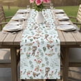 thumbnail image 4 of Bunny Floral Easter Table Runner - 36 Inch Long Elegant Pastoral Spring Floral Rabbits Cotton and Linen Blended Dress Scarves Farmhouse Table Runner for Kitchen Dining, Coffee Table, 13" x 36", 4 of 8
